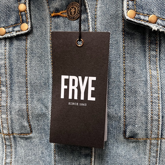 NWT FRYE Studded Denim Jacket, M - Picture 6 of 6